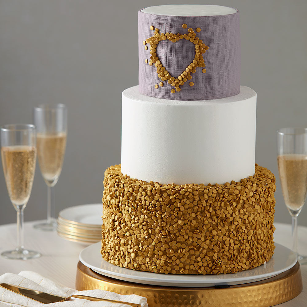 Gold Wedding Cakes
 Glittery Gold Wedding Cake