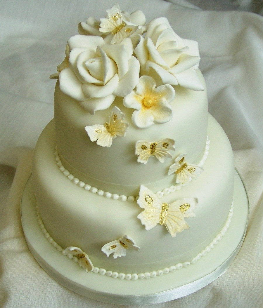 Golden Wedding Anniversary Cakes
 Golden Wedding Cake CakeCentral