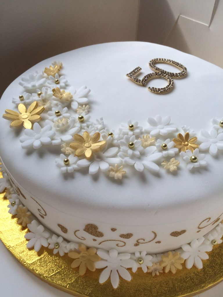 Golden Wedding Anniversary Cakes
 Golden Wedding Anniversary Cake 50 years of marriage