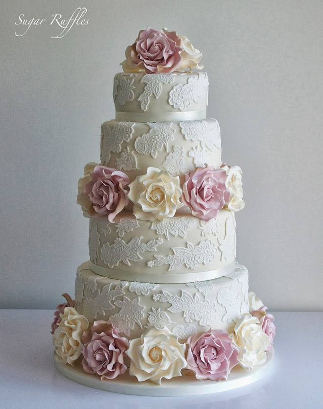 Gorgeous Wedding Cakes
 Gorgeous Lace Wedding Cakes Belle The Magazine