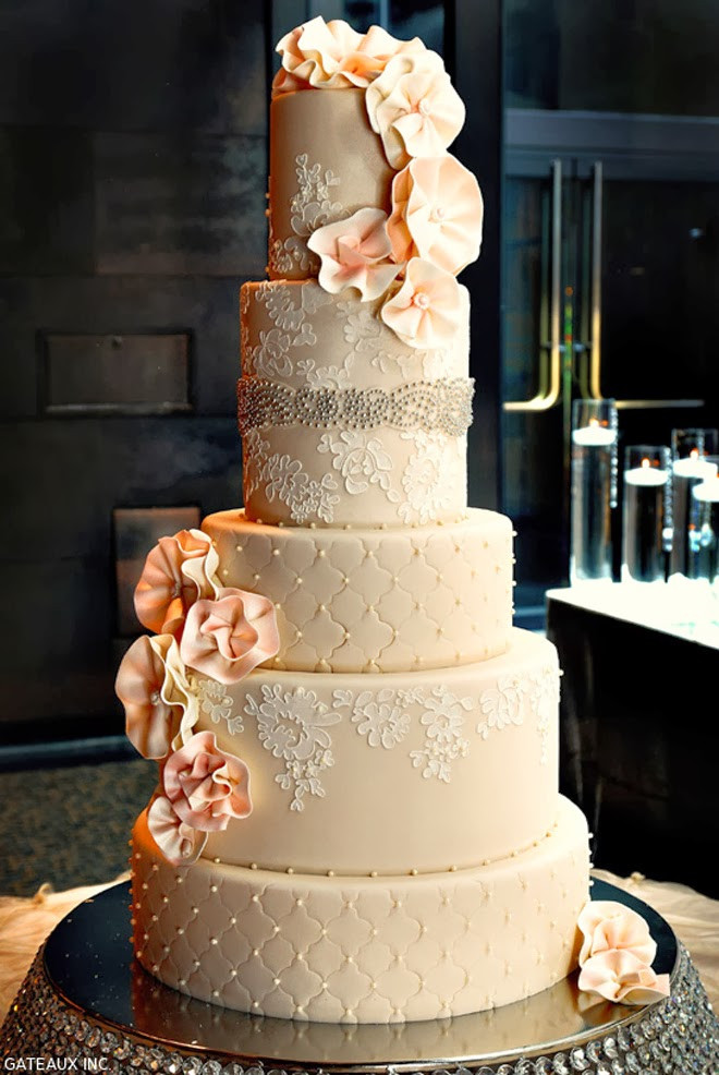 Gorgeous Wedding Cakes
 Gorgeous Lace Wedding Cakes Belle The Magazine