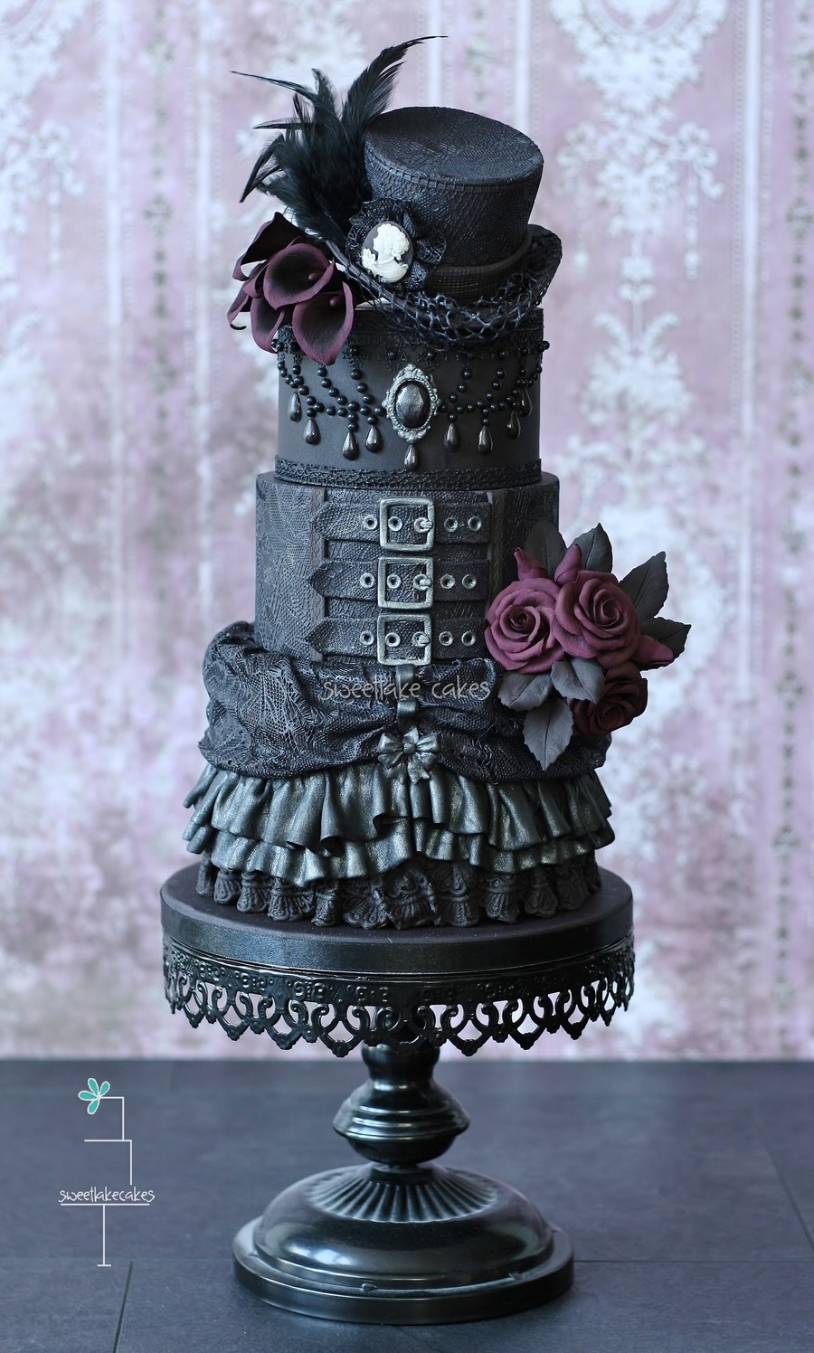 Gothic Wedding Cakes
 Gothic Wedding Cake With Top Hat CakeCentral
