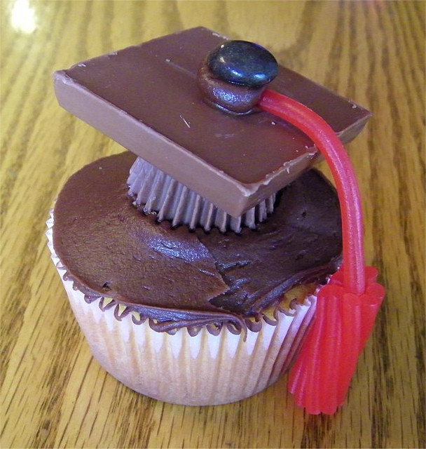 Graduation Cap Cupcakes
 Graduation Cap Cupcake with Tassel