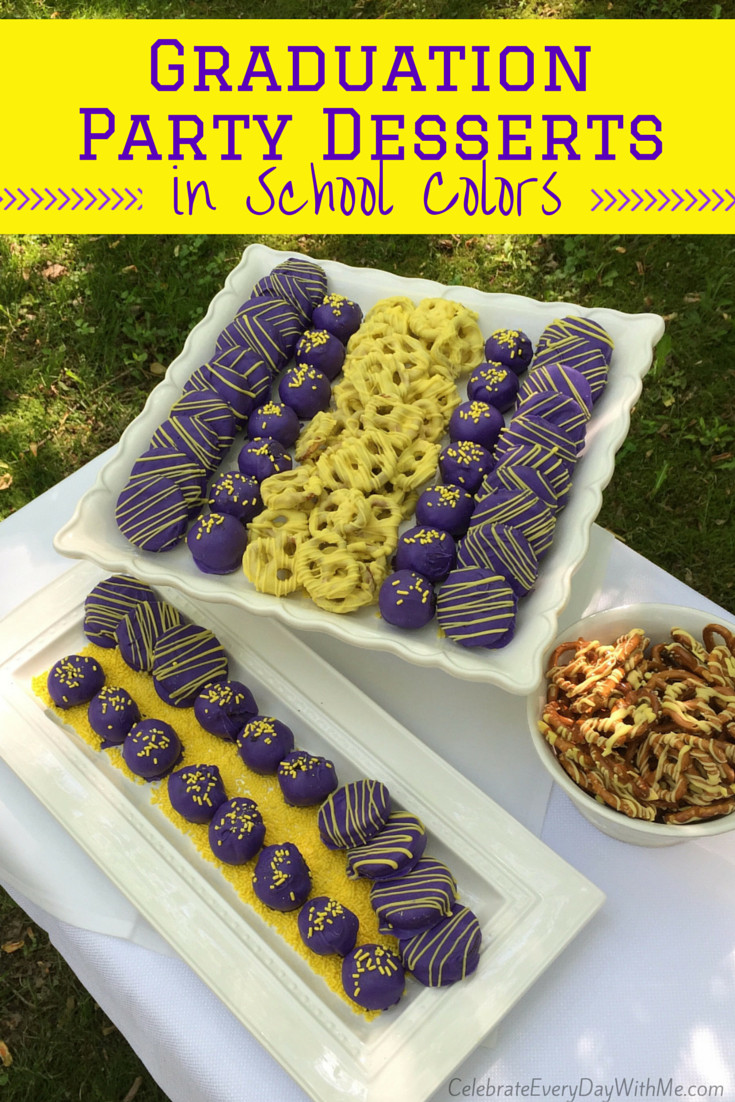 Graduation Dessert Ideas
 Graduation Party Desserts in School Colors Celebrate