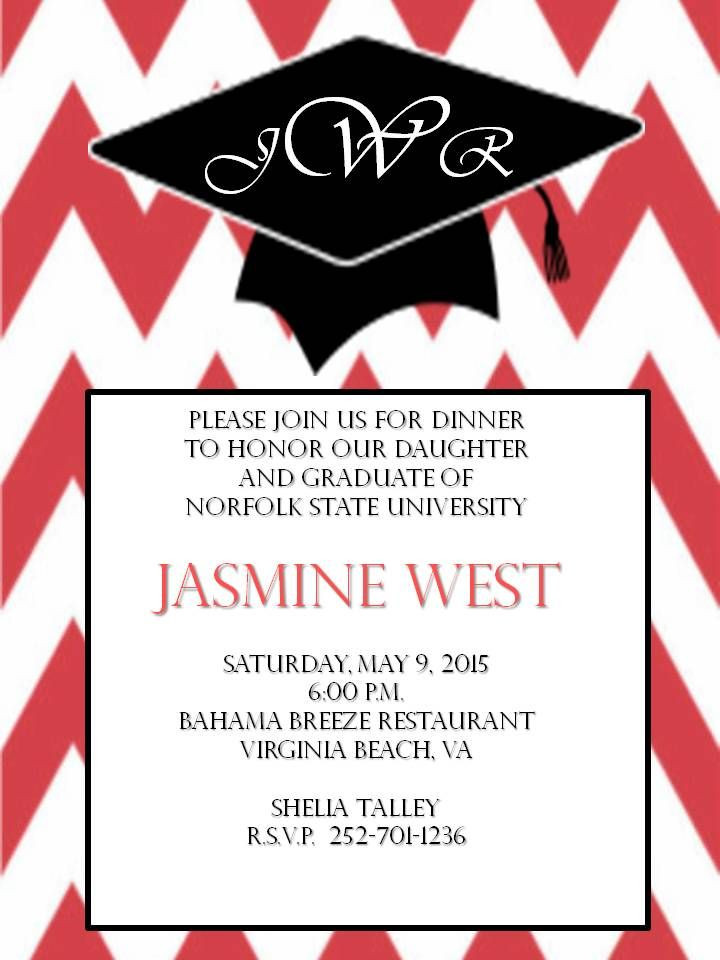 Graduation Dinner Invitation
 College Graduation Dinner Invitation