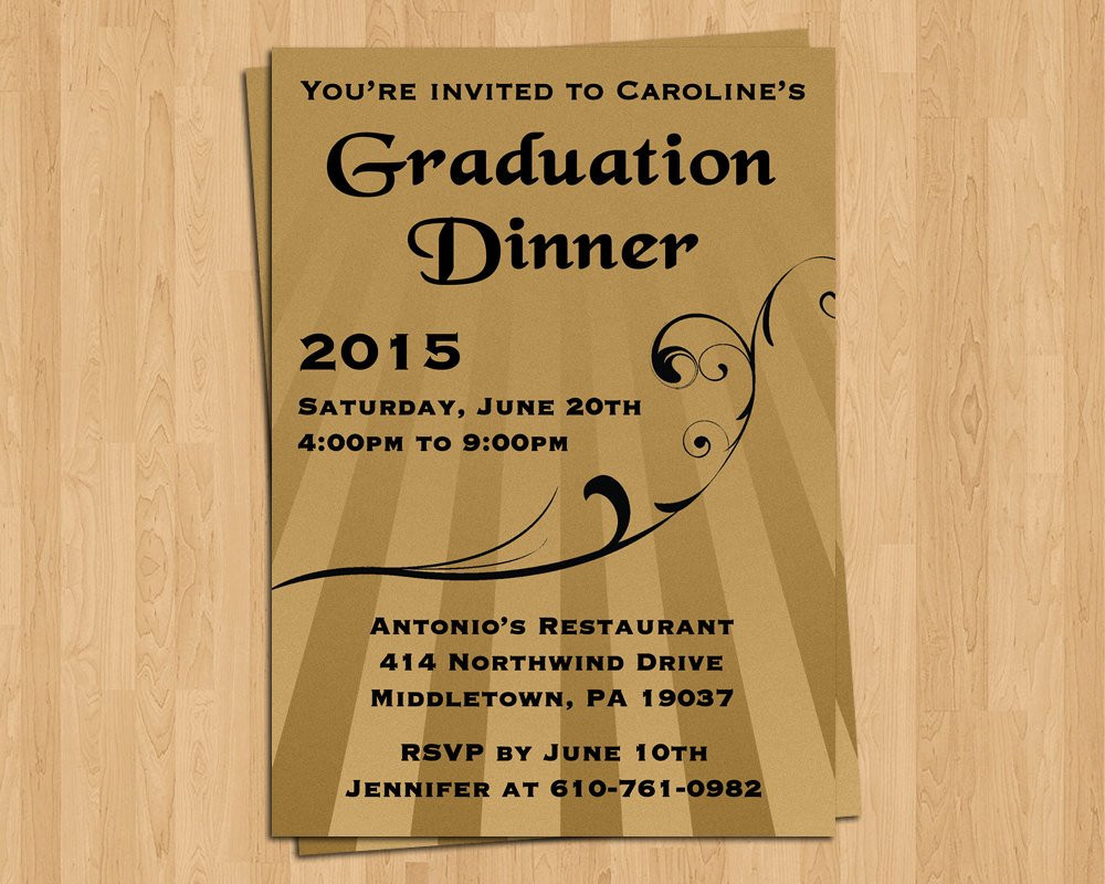 Graduation Dinner Invitations
 Graduation Invitation Dinner Invite Special by LifePlusTwo