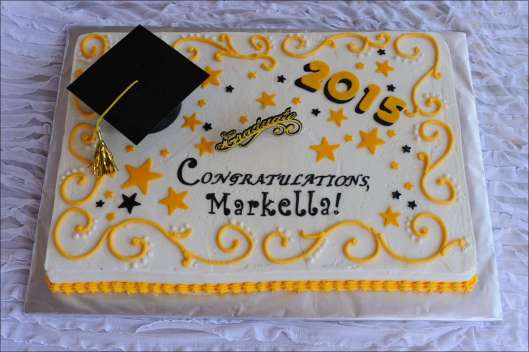 Graduation Sheet Cake Ideas
 Yellow & Black Graduation Cake