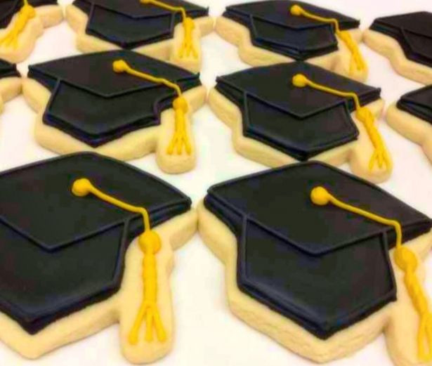 Graduation Sugar Cookies
 Graduation Cap Decorated Sugar Cookies by Sugar Love