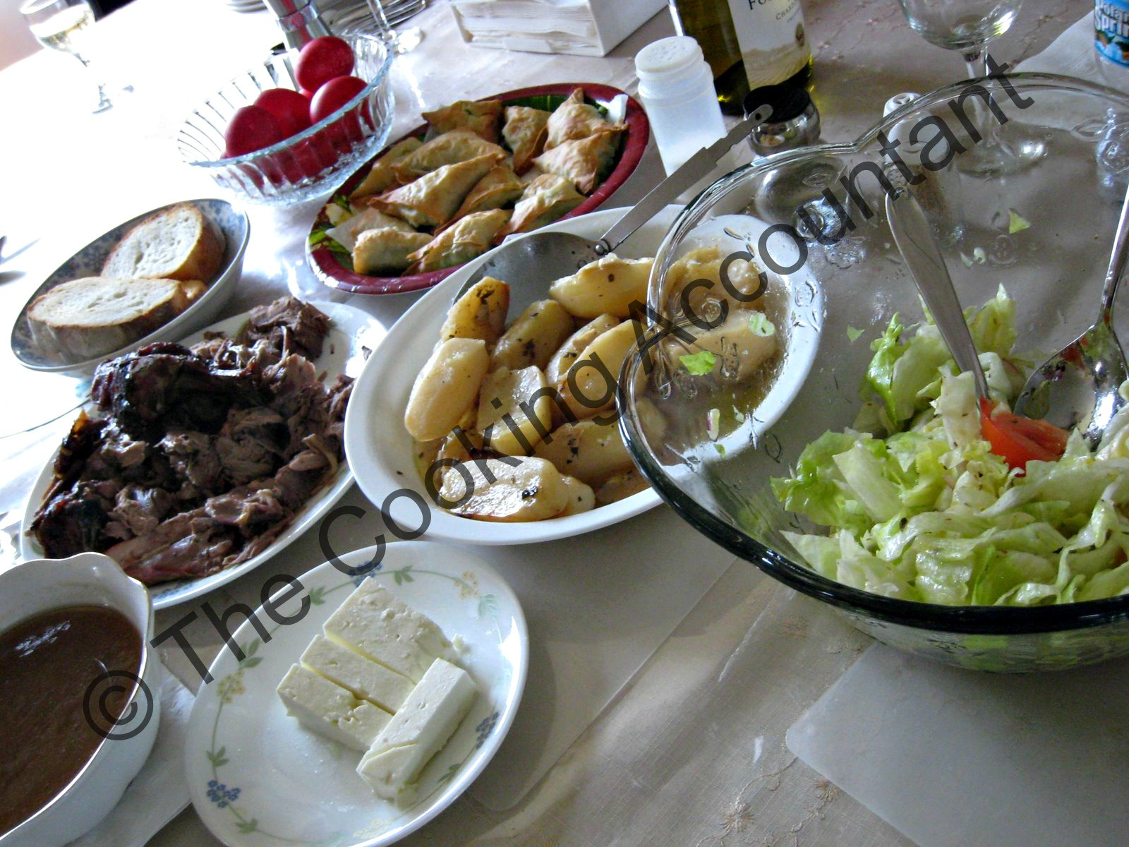 Greek Easter Dinner
 The Cooking Accountant A Greek Easter Dinner and Apple