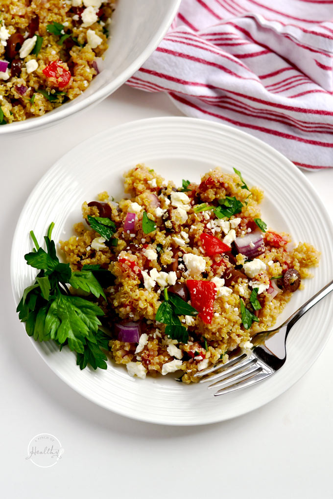 Greek Side Dishes Healthy
 Greek Quinoa Salad with Bob s Red Mill A Pinch of Healthy