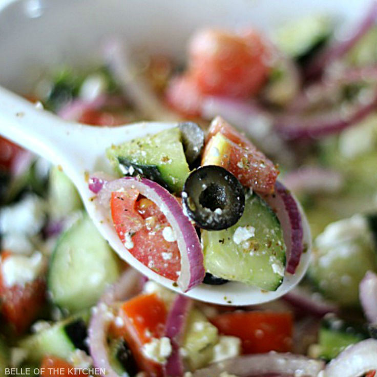 Greek Side Dishes Healthy
 Cucumber Greek Salad Belle of the Kitchen