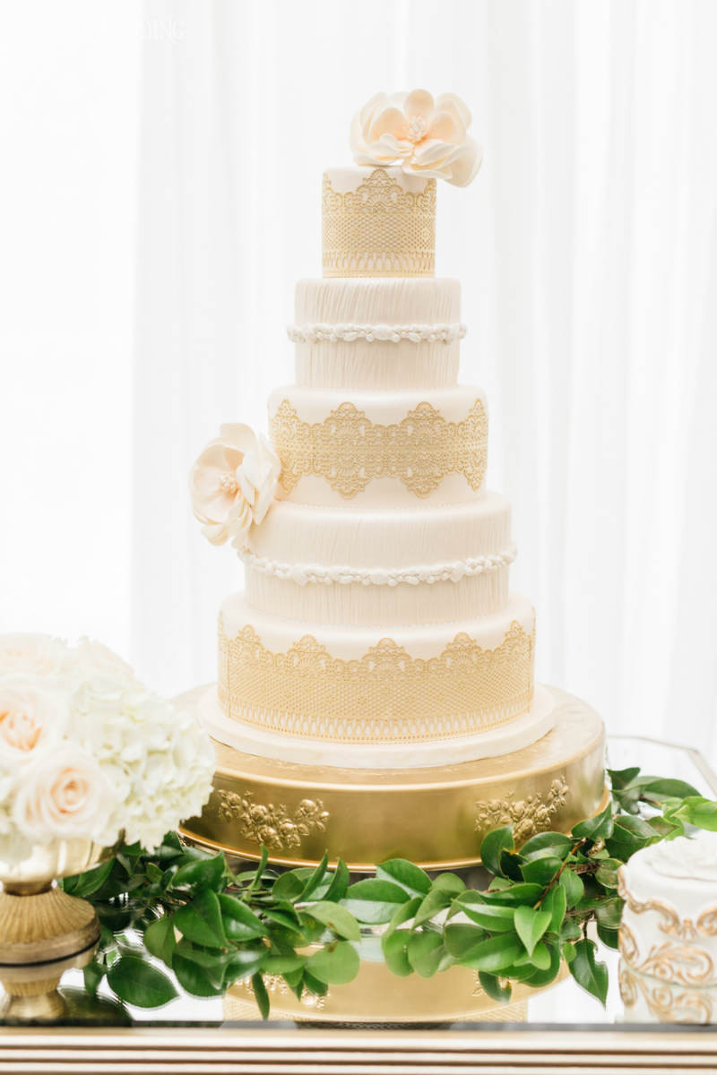 Greek Wedding Cakes
 Stylish Greek Wedding Theme with Gold Decor