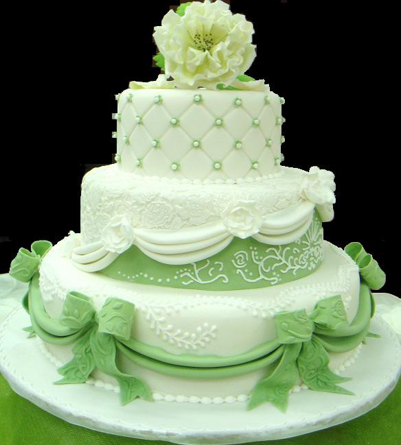 Green And White Wedding Cake
 white green wedding 3 tiers Cake Pantry