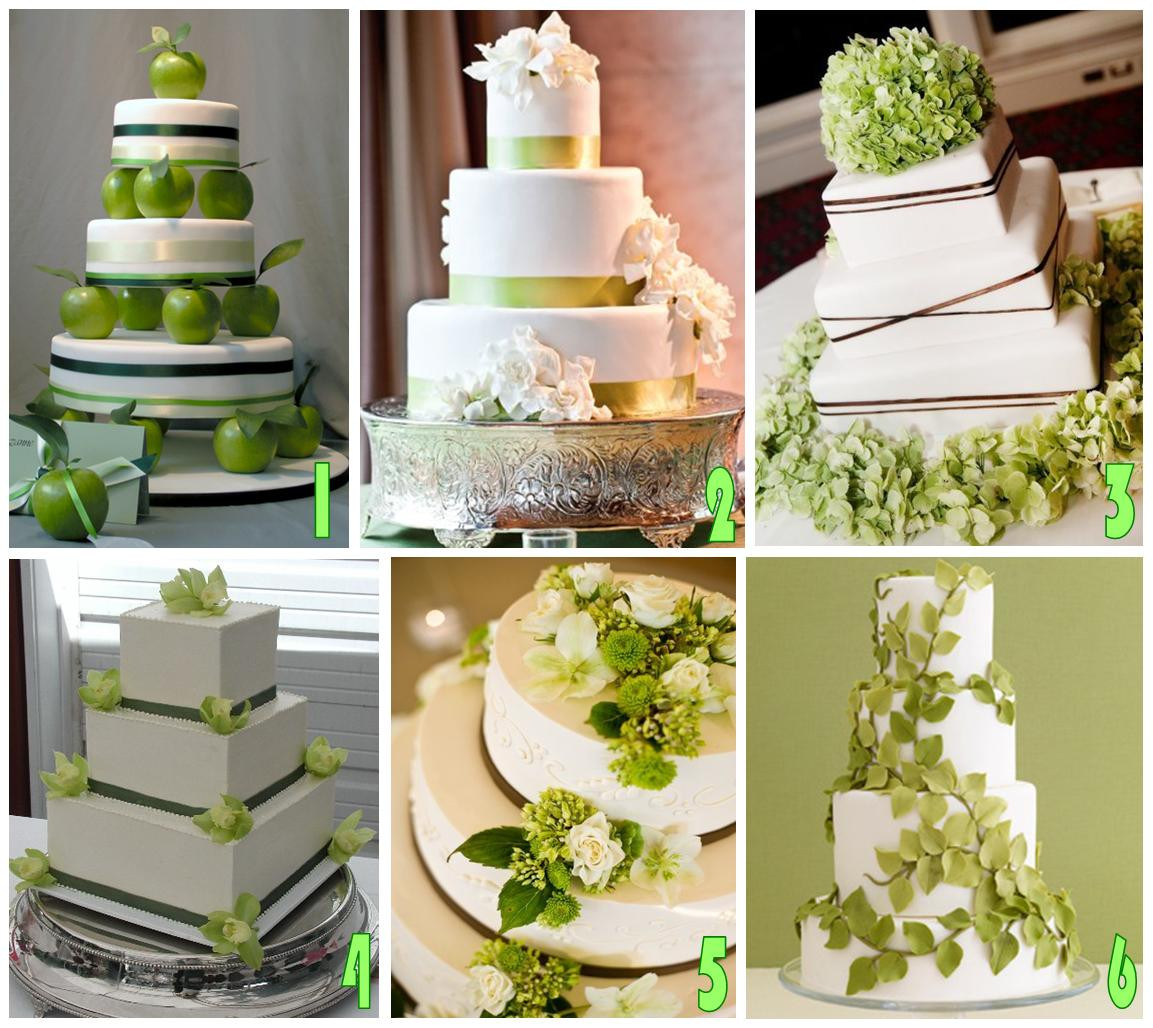 Green And White Wedding Cake
 La Casamiento White & Green Wedding Feel the Nature