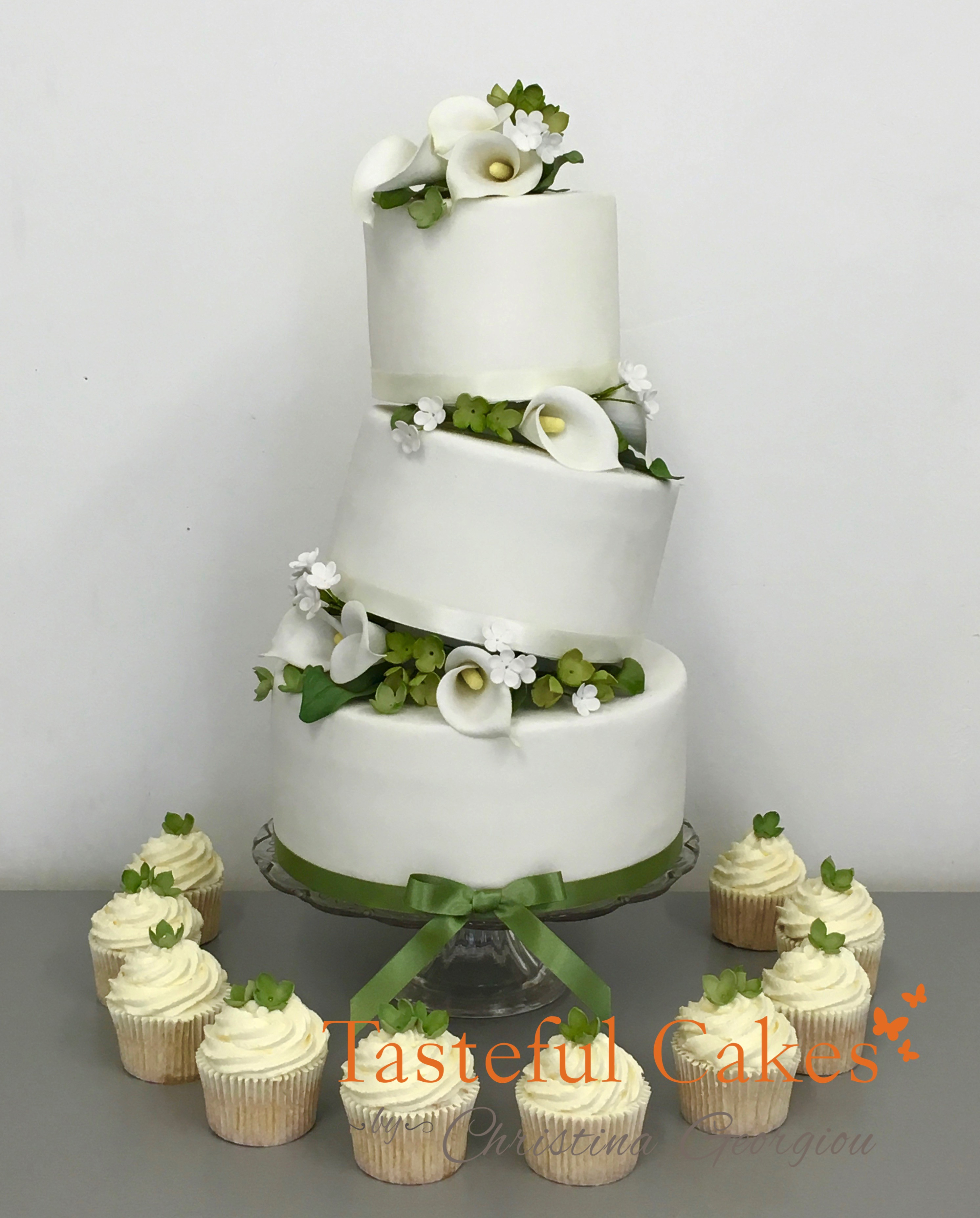 Green Wedding Cakes
 Tasteful Cakes By Christina Georgiou