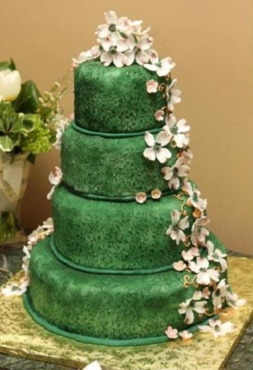 Green Wedding Cakes
 23 Gorgeous Green Wedding Cakes To Make A Statement