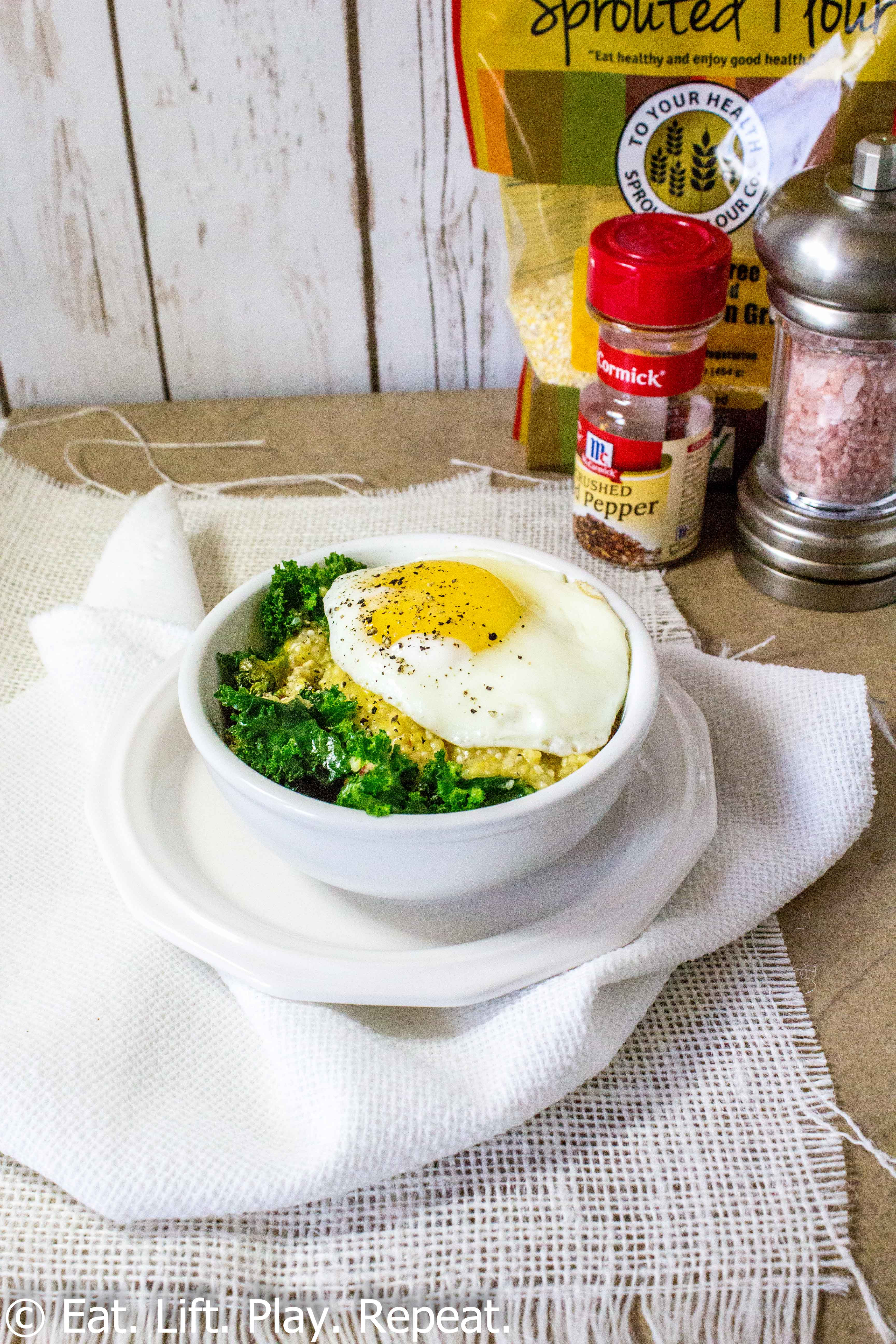 Grits For Breakfast Healthy
 Breakfast Grits with Kale Eat Lift Play Repeat