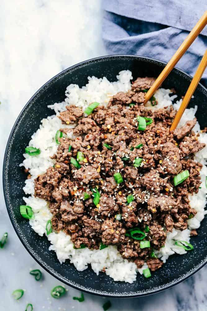 Ground Beef And Rice Recipes Healthy
 Korean Ground Beef and Rice Bowls