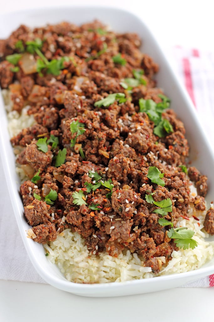 Ground Beef And Rice Recipes Healthy
 Paleo Spicy Korean Ground Beef and Cauliflower Rice