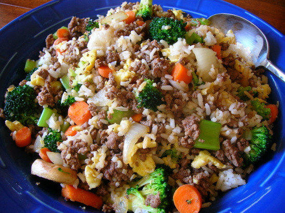 Ground Beef And Rice Recipes Healthy
 Kittencals Ground Beef Fried Rice Recipe Genius Kitchen