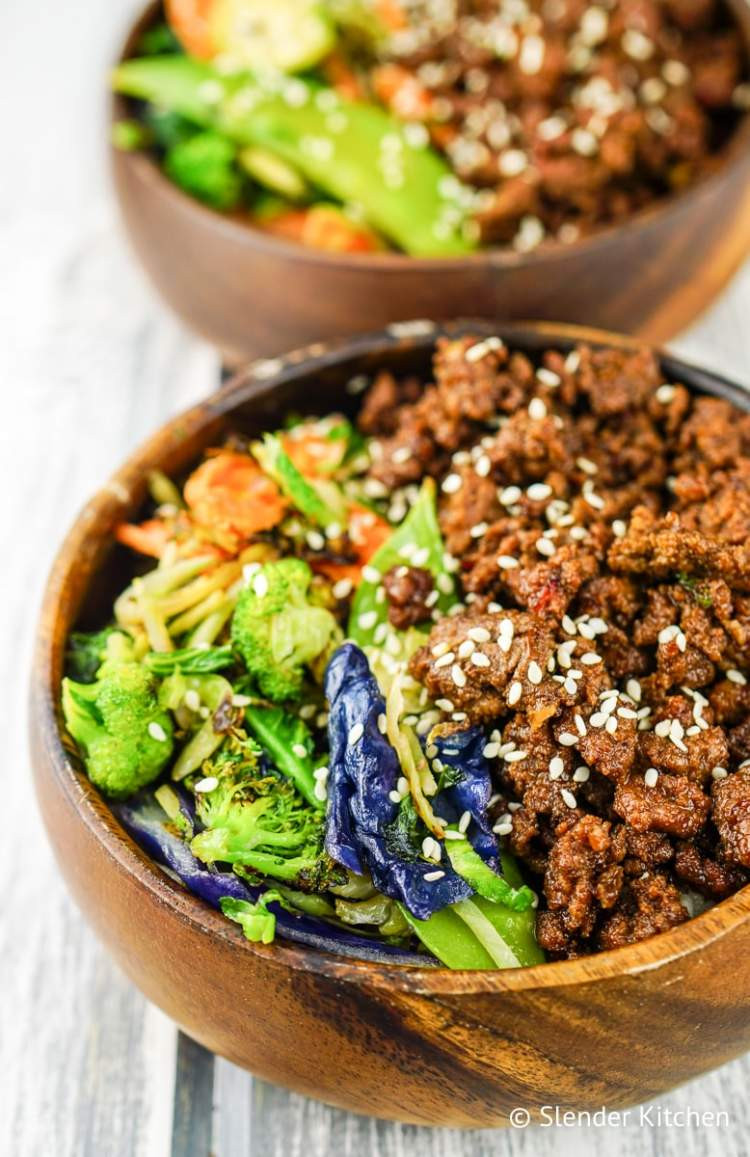 Ground Beef Healthy
 Healthy Korean Ground Beef with Ve ables Slender Kitchen