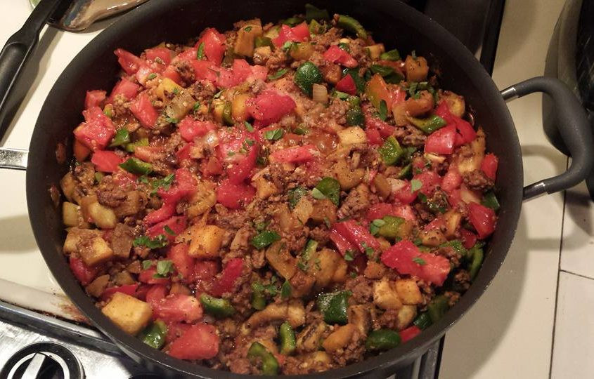 Ground Beef Summer Recipe
 Ground Beef and Eggplant Skillet – A favorite eggplant