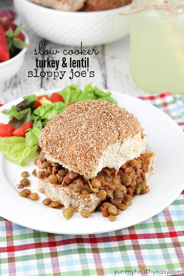 Ground Turkey Sloppy Joes Healthy
 Slow Cooker Turkey & Lentil Sloppy Joes Yummy Healthy Easy