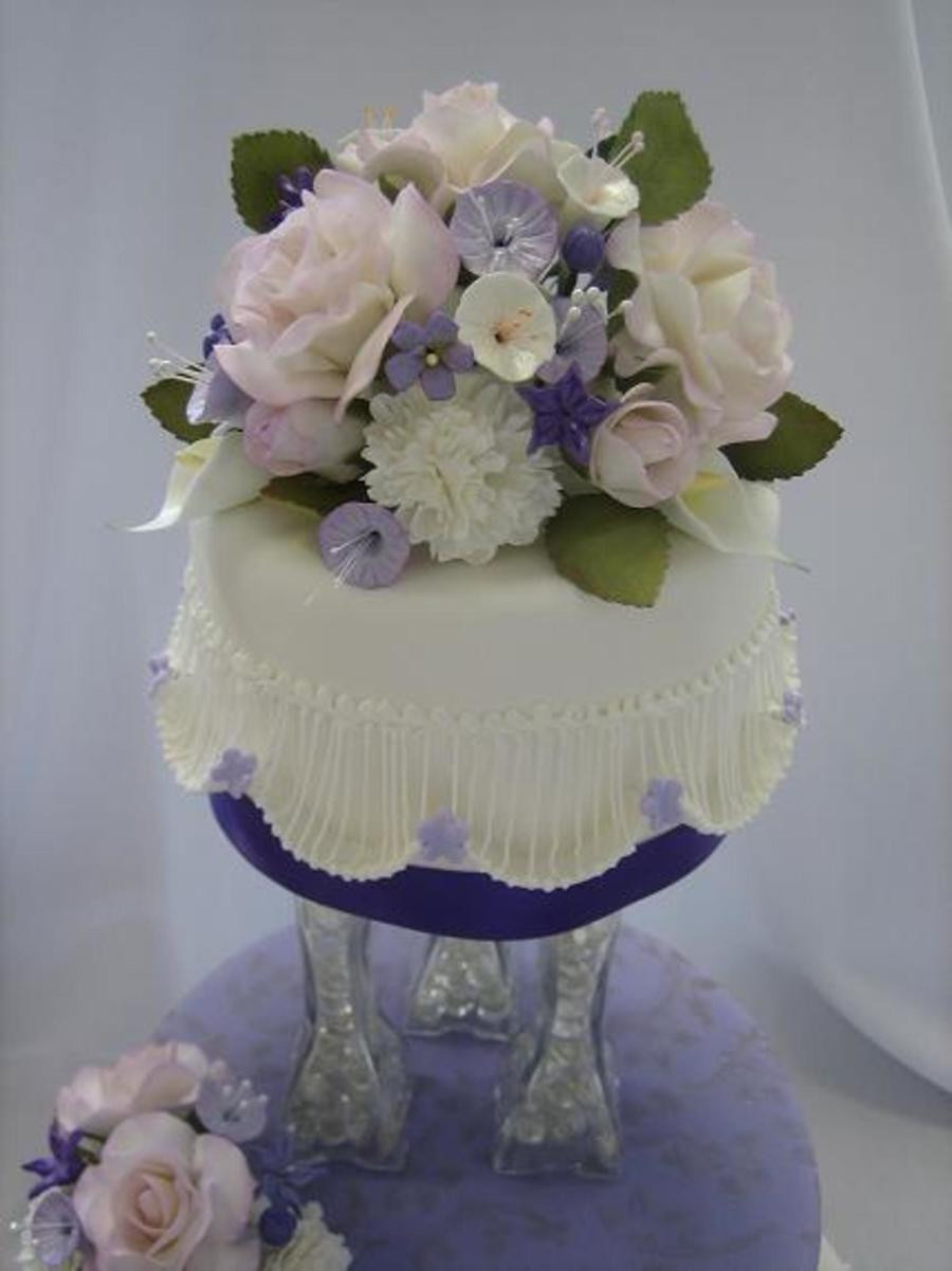 Gumpaste Flowers For Wedding Cakes
 Wedding Cake With Gumpaste Flowers CakeCentral