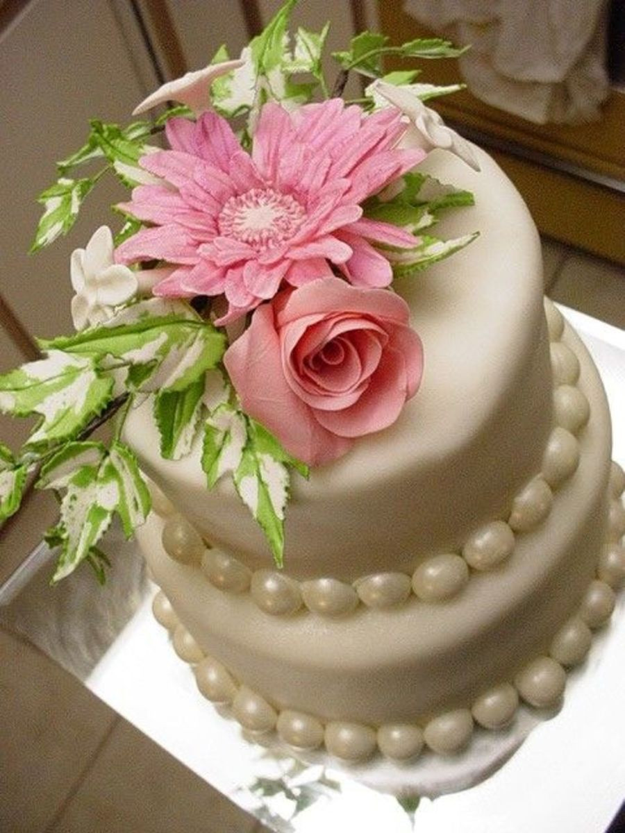 Gumpaste Flowers For Wedding Cakes
 Mini Wedding Cake With Gum Paste Flowers CakeCentral