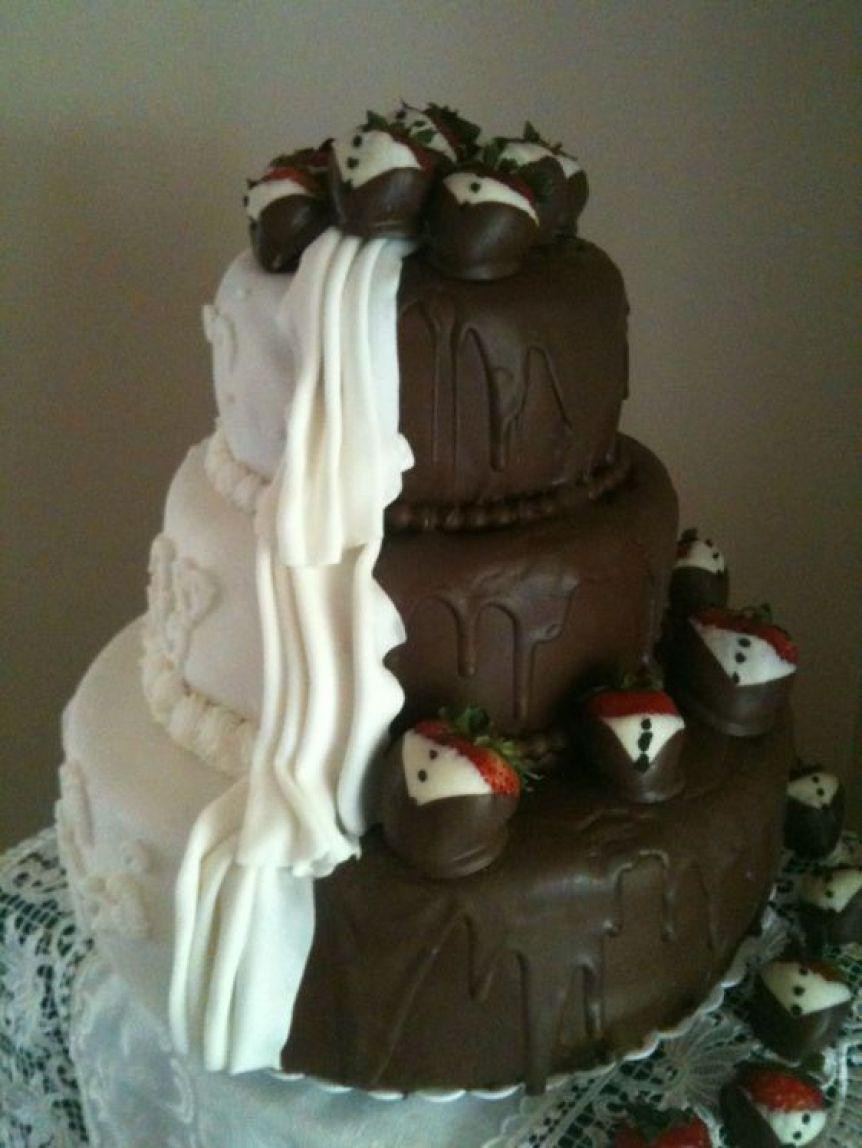 Half And Half Wedding Cakes
 Half and Half Wedding Cake Recipe