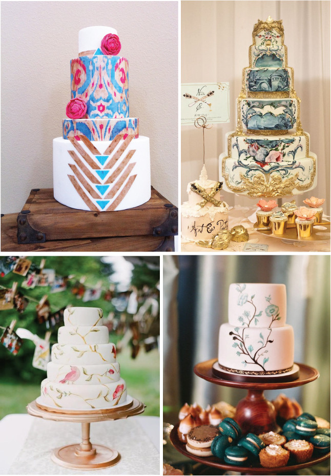 Hand Painted Wedding Cakes
 Wedding Trends Hand Painted Cakes Belle The Magazine