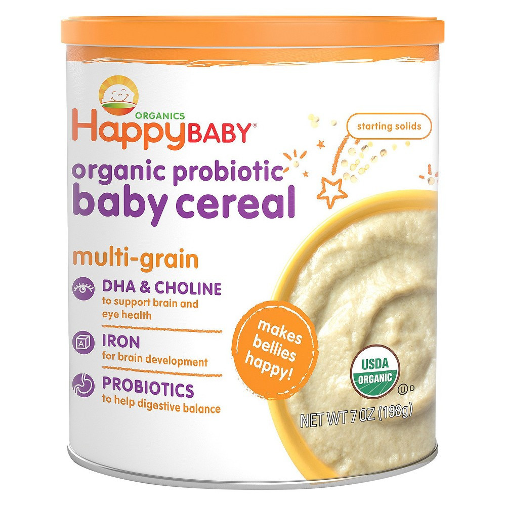 Happy Bellies Organic Brown Rice Cereal
 UPC Happy Bellies Multi Grain Cereal