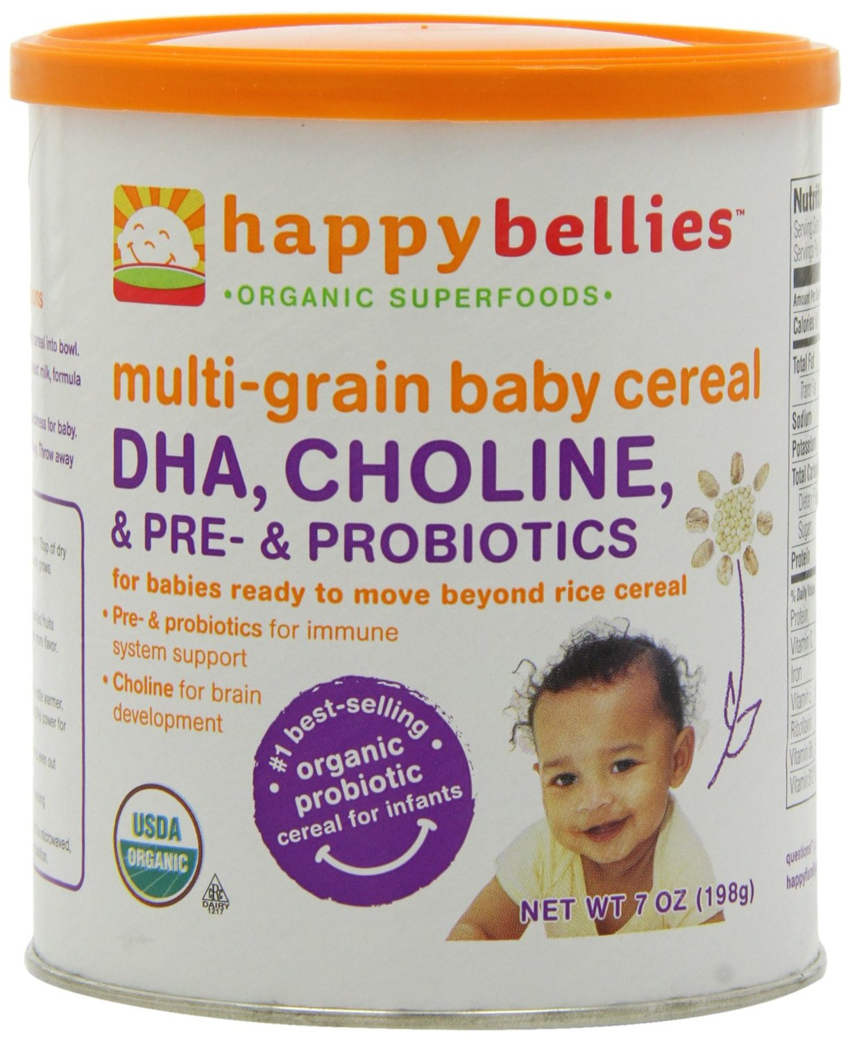 Happy Bellies Organic Brown Rice Cereal
 Happy Bellies Multigrain Baby Cereal