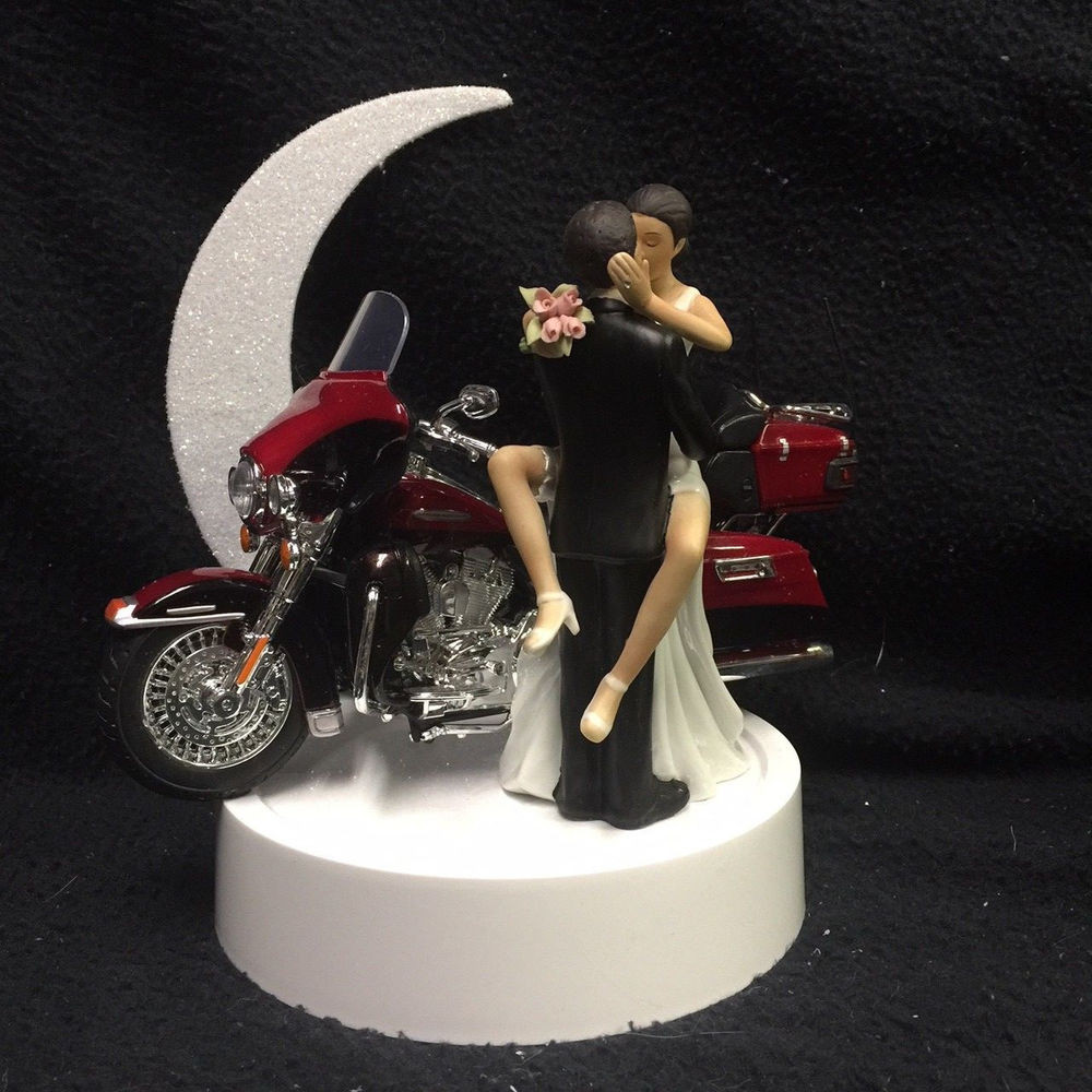Harley Davidson Cake Toppers Wedding Cakes
 Hispanic African American w Harley Davidson Motorcycle