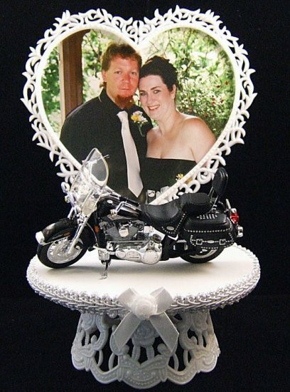 Harley Davidson Cake Toppers Wedding Cakes
 Picture Wedding Cake Topper with Harley Davidson