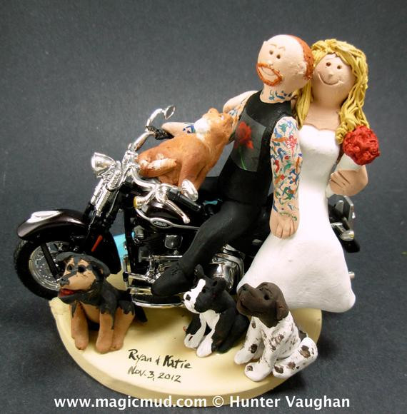 Harley Davidson Cake Toppers Wedding Cakes
 Harley Davidson Motorcycle Wedding Cake Topper Custom Made