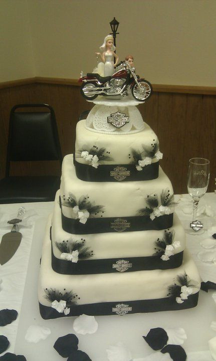 Harley Wedding Cakes
 17 Best images about Biker wedding cakes on Pinterest