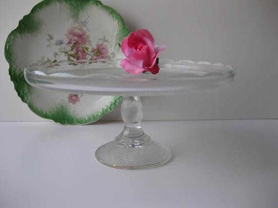 Harps Wedding Cakes
 Items similar to Vintage Jeannette Glass Harp 1950s Cake