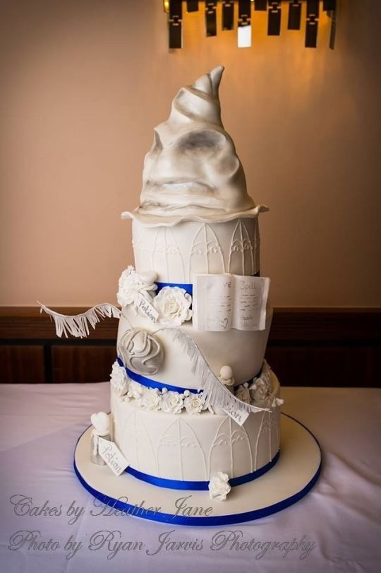 Harry Potter Wedding Cakes
 A hint of Harry Potter Wedding Cake cake by Cakes By