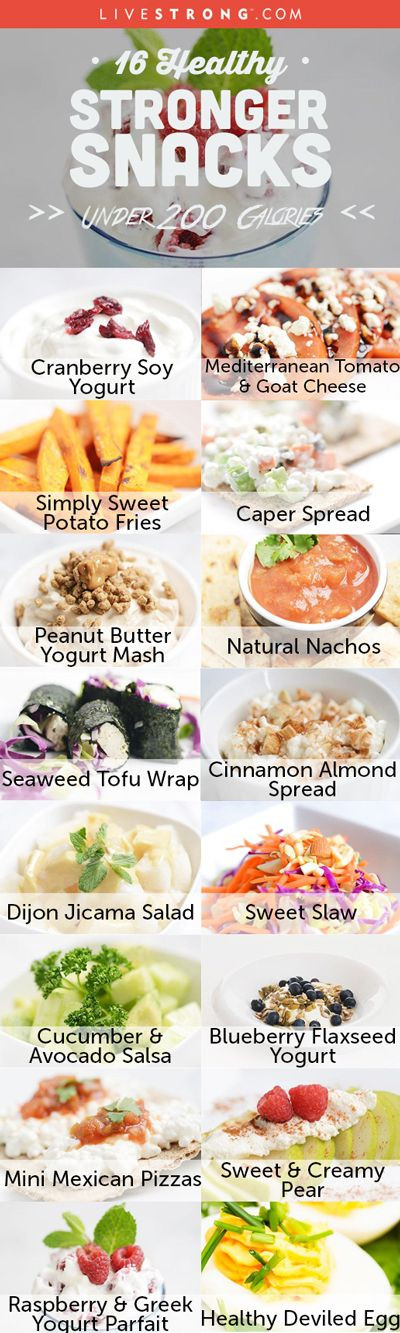 Healthy 200 Calorie Snacks
 Healthy STRONGER Snacks Under 200 Calories