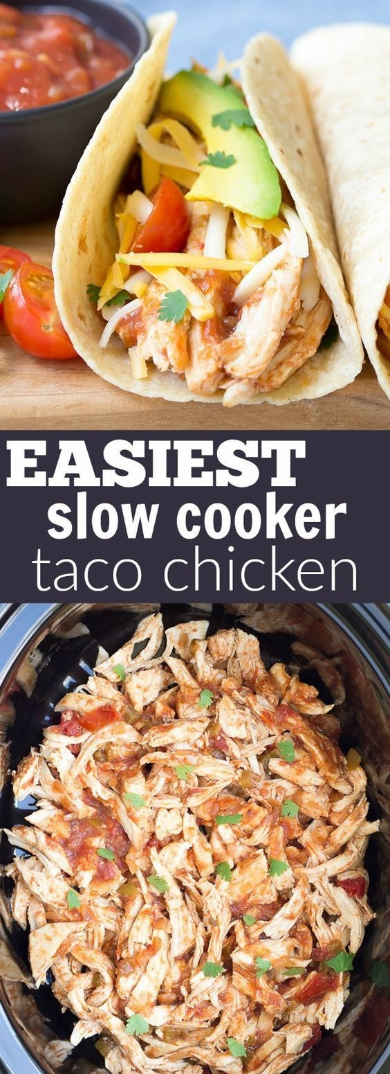 Healthy 5 Ingredient Slow Cooker Recipes
 An easy recipe for 3 Ingre nt Slow Cooker Taco Chicken