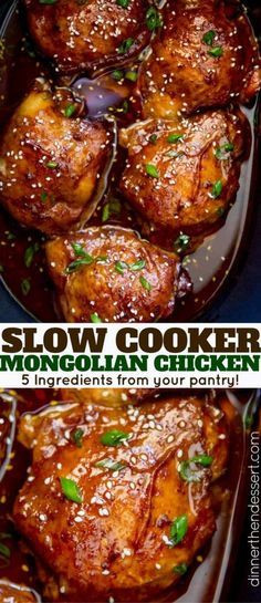 Healthy 5 Ingredient Slow Cooker Recipes
 Slow Cooker Mongolian Chicken is a set it and for it