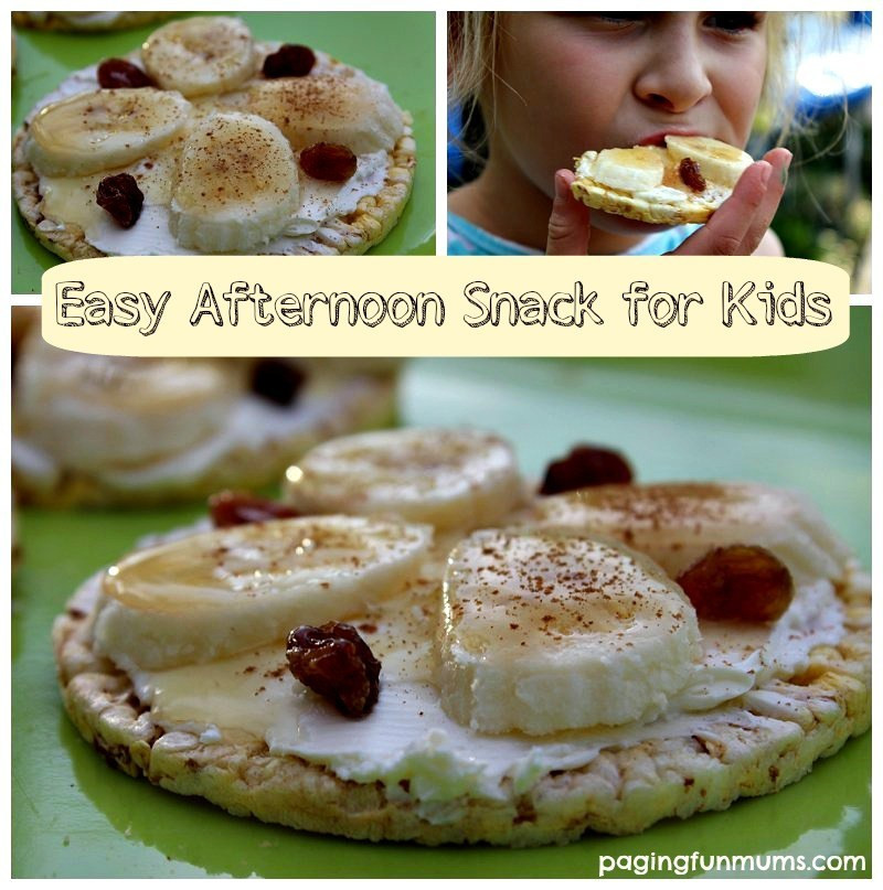 Healthy Afternoon Snacks
 Banana Rice Cakes Healthy Afternoon Snack for Kids