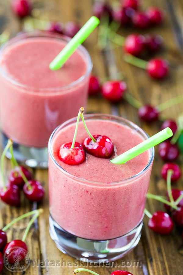 Healthy And Delicious Smoothies
 Strawberry Cherry Smoothies NatashasKitchen