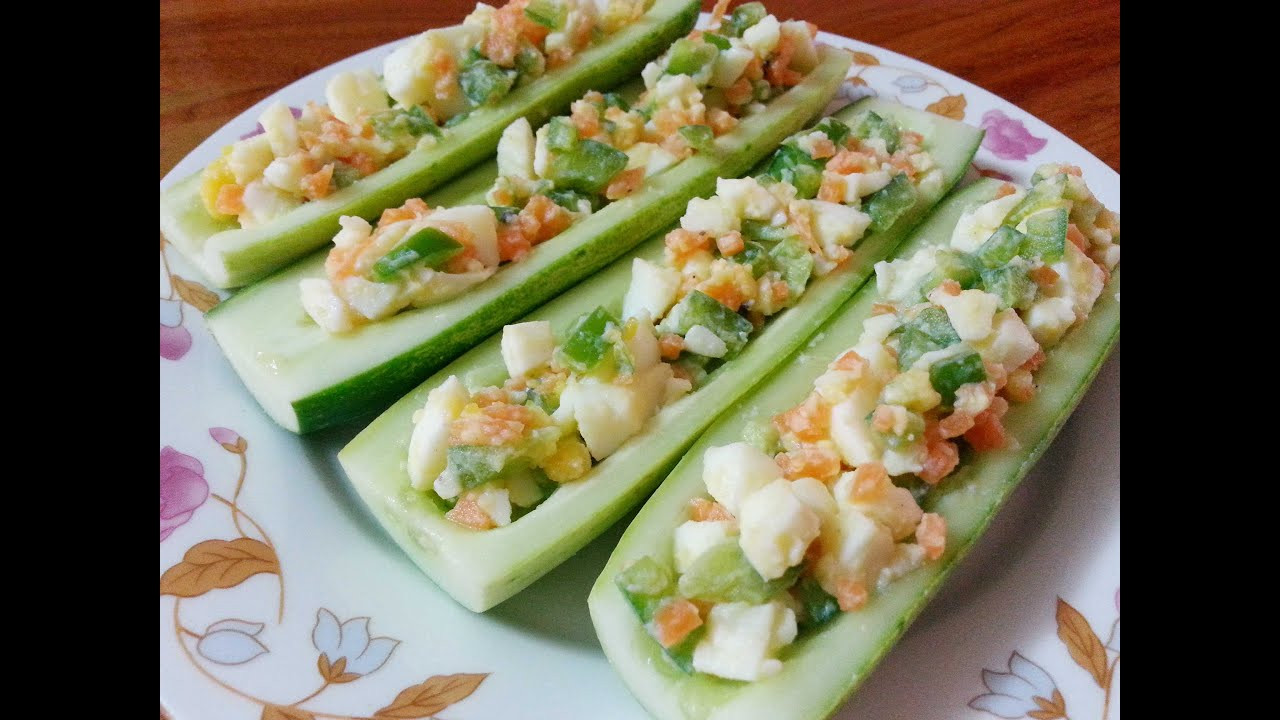 Healthy Appetizers Recipes
 Egg Salad on Cucumber Healthy Appetizer