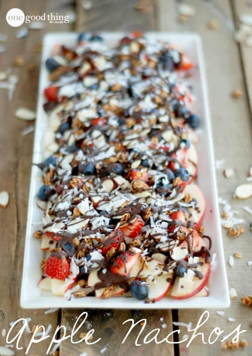 Healthy Apple Nachos
 Super Simple And Healthy Apple Nachos · e Good Thing