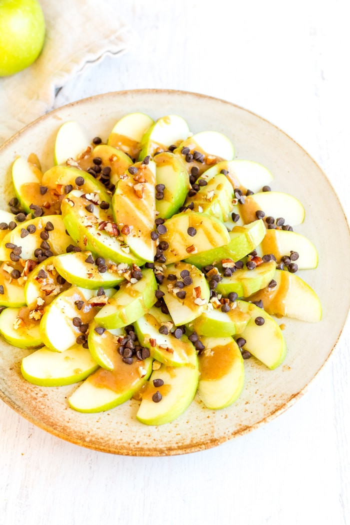 Healthy Apple Nachos
 Healthy Apple Nachos with Date Caramel Sauce Eating Bird