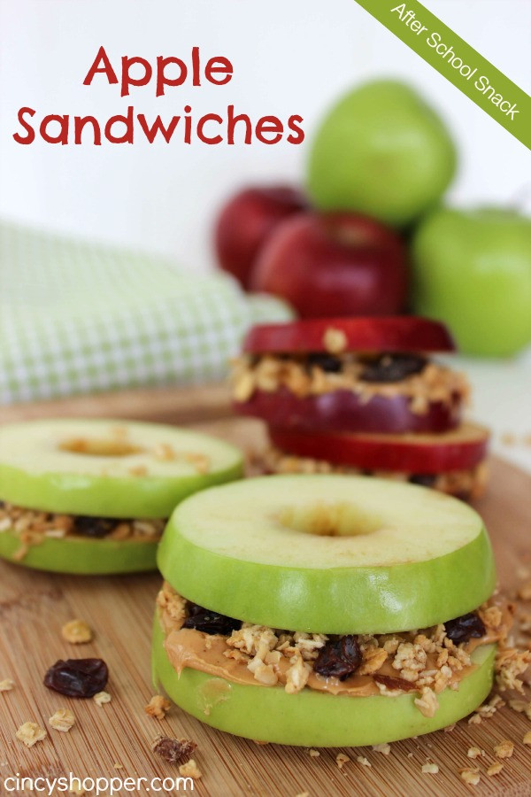 Healthy Apple Snack Recipes
 After School Snack Apple Sandwiches Recipe CincyShopper