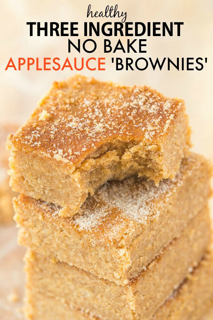 Healthy Applesauce Recipe
 3 Ingre nt No Bake Applesauce Brownies Paleo Vegan