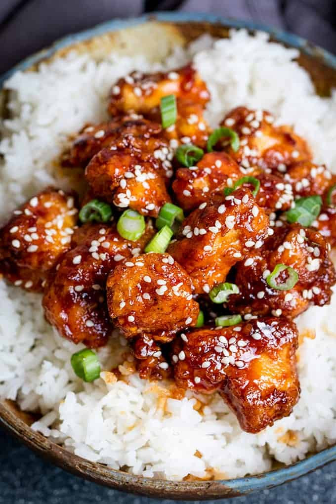 Healthy Asian Chicken Recipes
 Crispy Sesame Chicken with a Sticky Asian Sauce Nicky s